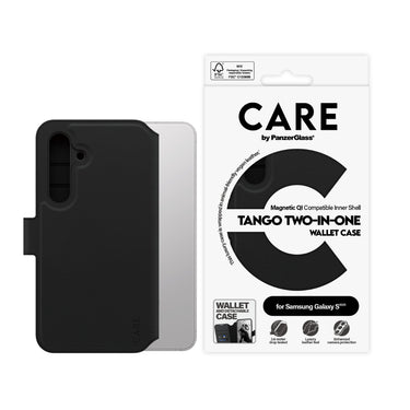 PanzerGlass CARE By Tango Wallet Case for Samsung GalaxyS25- Black